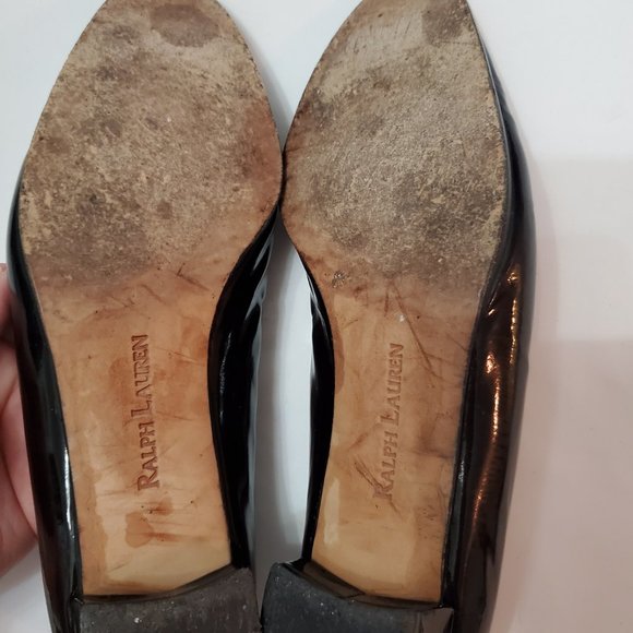 Ralph Lauren Patent Leather Bow Flats 7 - Picture 12 of 12